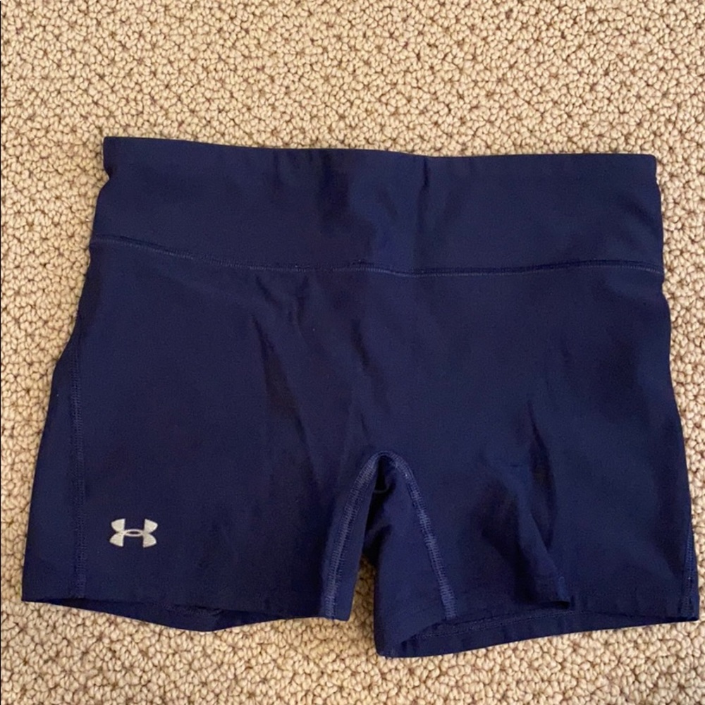 Blue under armour spandex shorts